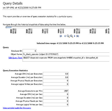 Query statistics - report2